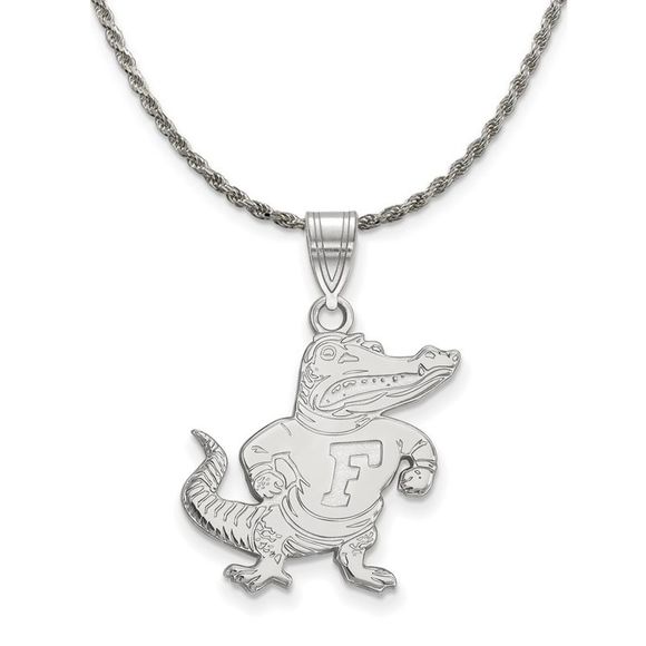 Sterling Silver U. of Florida Large Pendant Necklace - 22...